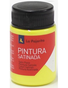 C 6 bote pintura satinada la pajarita amarillo limon base latex