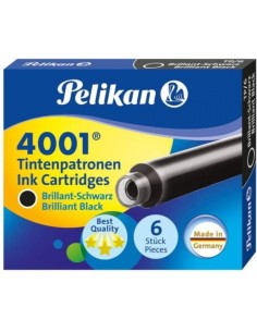 C 6 CARTUCHO TINTA PELIKAN NEGRA 4001