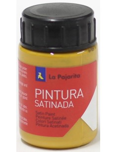 C 6 bote pintura satinada la pajarita amarillo oxido base latex