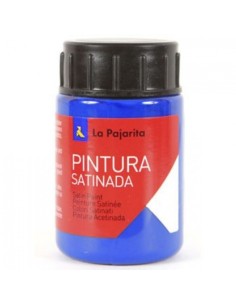 C 6 bote pintura satinada la pajarita azul cyan base latex