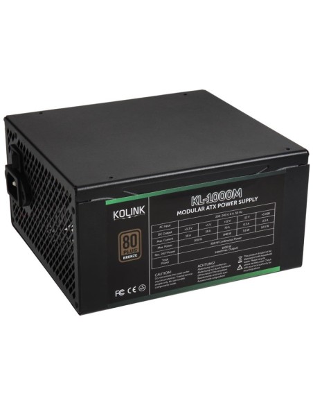 KL-1000M unidad de fuente de alimentación 1000 W 20+4 pin ATX Negro