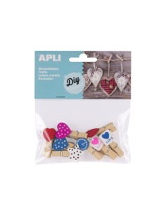 APL BOLSA 8 MINI PINZAS MADERA 14784