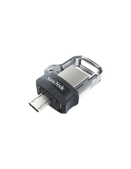 Ultra Dual m3.0 unidad flash USB 128 GB USB Type-A / Micro-USB 3.2 Gen 1 (3.1 Gen 1) Negro, Plata, Transparente