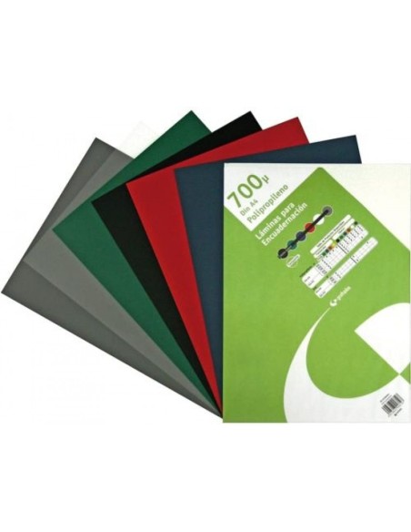 Caja 50 tapas de encuadernacion a4 polipropileno 700 micras traslucida