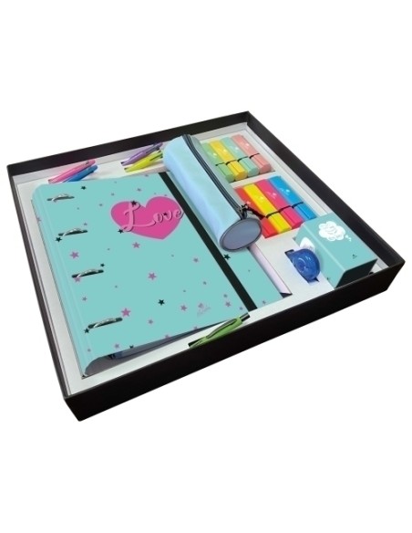 MARIOLA SET DE REGALO PREMIUM CARPEBLOCK 4 ANILLAS 40MM CORAZONES MODELOS SURTIDOS