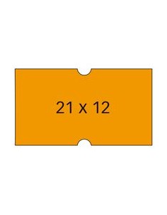PAQ 6 ROLLOS DE 1000 ETIQUETAS NARANJA 21X12MM REMOVIBLES