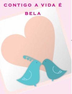 Paxarinos namorados postal