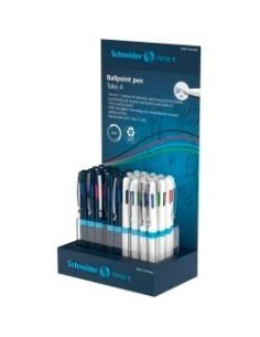 SCHNEIDER BOLÍGRAFO TAKE 4 COLORES EN 1 RECARGABLE -EXPOSITOR 36U-
