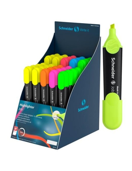 SCHNEIDER MARCADOR JOB RECARGABLE COLORES SURTIDOS -EXPOSITOR 55U-
