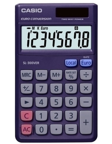 CALCULADORA BOLS.CASIO  8 DIG. SL-300VER