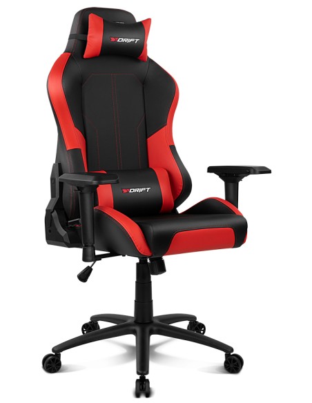 DR250 Silla para videojuegos de PC Asiento acolchado tapizado Negro, Rojo
