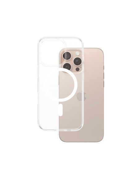 ® HardCase Transparent w. White MagSafe iPhone 16 Pro Max funda para teléfono móvil Transparente
