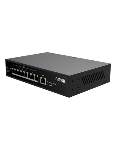 PN8 switch No administrado Fast Ethernet (10/100) Negro