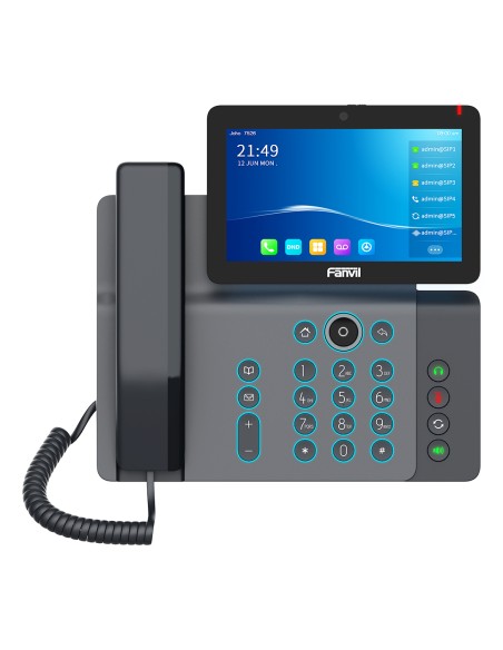 V67 teléfono IP Negro 20 líneas LCD Wifi