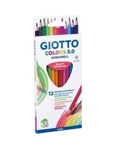 ESTUCHE 12 LAPICES COLORES GIOTTO COLORS 30 ACQUARELL