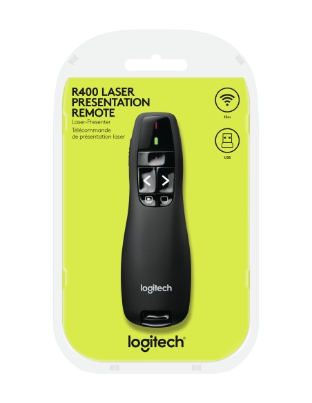 R400 apuntador inalámbricos RF Negro R400 apuntador inalámbricos RF Negro