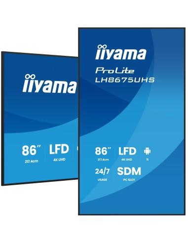 LH8675UHS-B2AG pantalla de señalización Pantalla plana para señalización digital 2,17 m (85.6") LCD Wifi 500 cd / m² 4K Ultra HD
