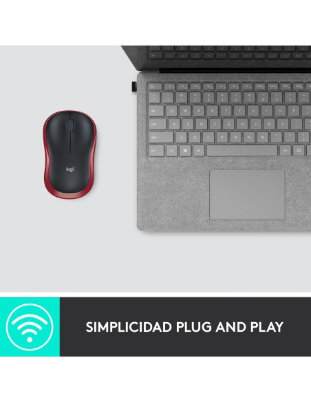 M185 ratón Ambidextro RF inalámbrico Óptico 1000 DPI M185 ratón Ambidextro RF inalámbrico Óptico 1000 DPI