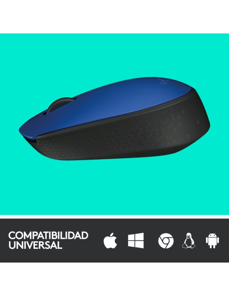 M171 Blue-K ratón Ambidextro RF inalámbrico Óptico 1000 DPI