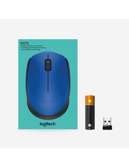 M171 Blue-K ratón Ambidextro RF inalámbrico Óptico 1000 DPI