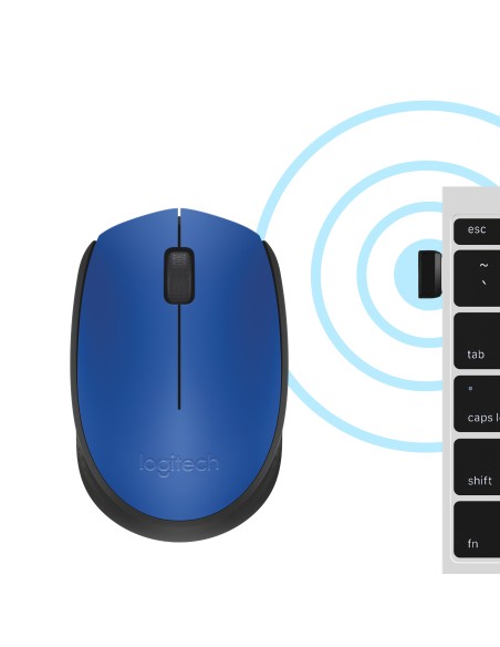 M171 Blue-K ratón Ambidextro RF inalámbrico Óptico 1000 DPI