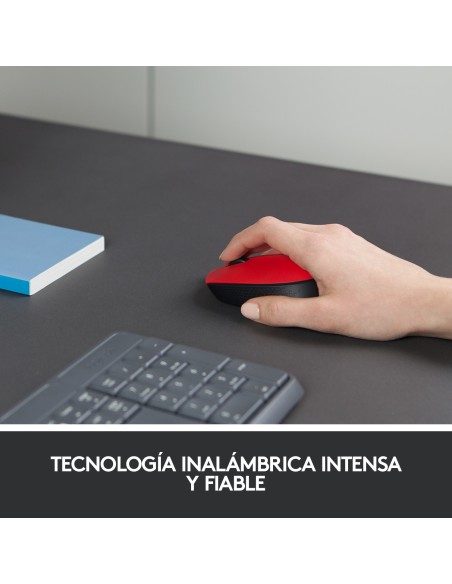 M171 Red-K ratón Ambidextro RF inalámbrico Óptico 1000 DPI M171 Red-K ratón Ambidextro RF inalámbrico Óptico 1000 DPI