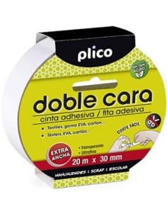CINTA DOBLE CARA ADHESIVA 30MMX20M