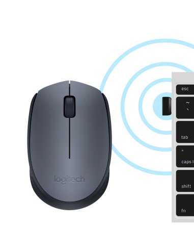 M170 Grey-K ratón Ambidextro RF inalámbrico Óptico 1000 DPI