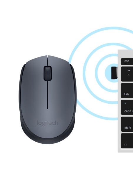 M170 Grey-K ratón Ambidextro RF inalámbrico Óptico 1000 DPI M170 Grey-K ratón Ambidextro RF inalámbrico Óptico 1000 DPI