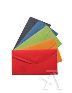 Paq 10 carpetas sobre recibo vital colors polipropileno cierre velcro colores surtidos