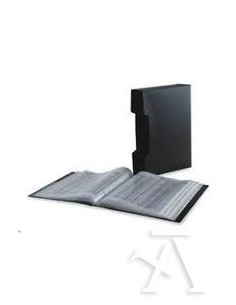 carpeta negra 60 fundas a4 deluxe con caja y lomo personalizable