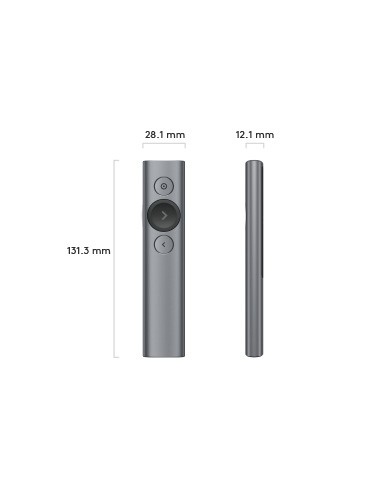 Spotlight apuntador inalámbricos Bluetooth/RF Gris