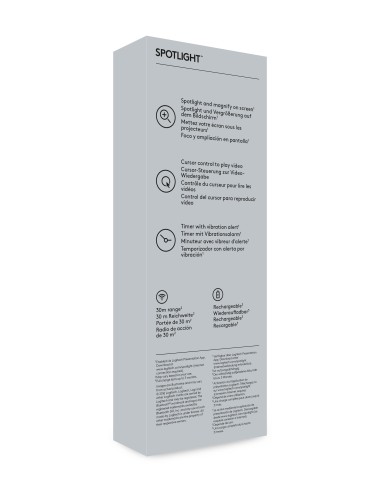 Spotlight apuntador inalámbricos Bluetooth/RF Gris