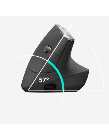 MX Vertical ratón mano derecha RF Wireless + Bluetooth Óptico 4000 DPI