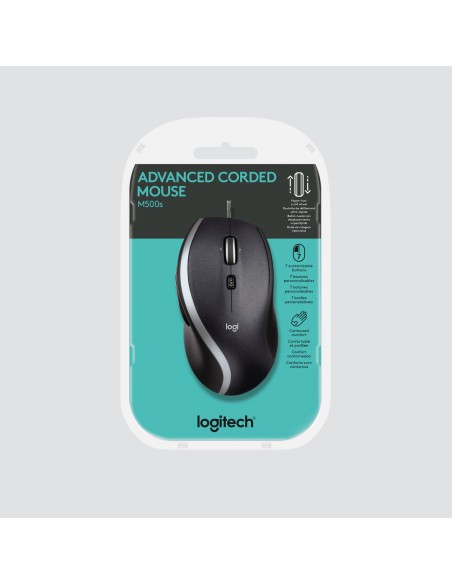 Corded Mouse M500S ratón mano derecha USB tipo A Óptico 4000 DPI