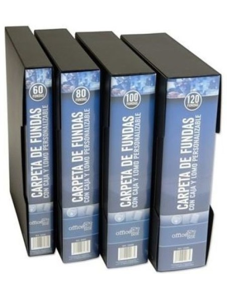 carpeta 80 fundas a4 deluxe con caja y lomo personalizable