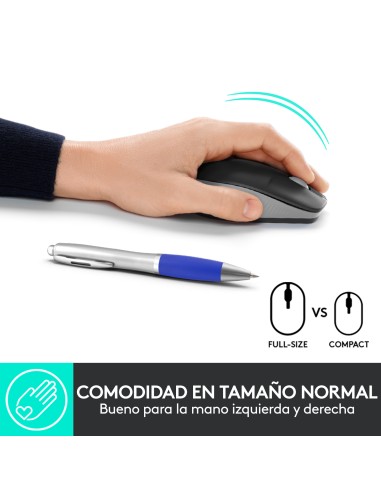 M190 ratón Ambidextro RF inalámbrico Óptico 1000 DPI