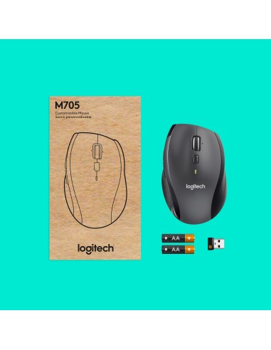 Customizable Mouse M705 ratón mano derecha RF inalámbrico Óptico 1000 DPI