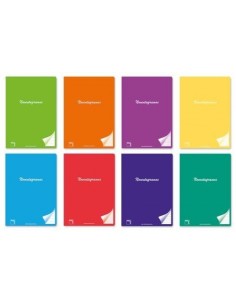 Paq 6 libreta grapada A4 48h 90g pauta 25 c m colores surtidos