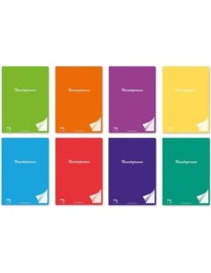 Paq 6 libreta grapada a5 48h 90g cuad 4x4 c m colores surtidos