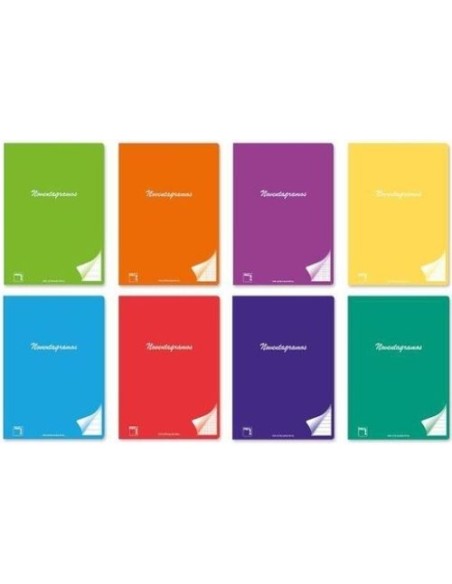 Paq 6 libreta grapada a5 48h 90g cuad 4x4 c m colores surtidos