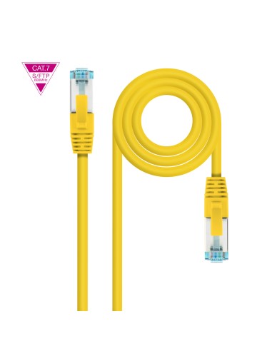 Cable de Red Cat.7 600MHZ LSZH SFTP PIMF AWG26, Amarillo, 30 cm