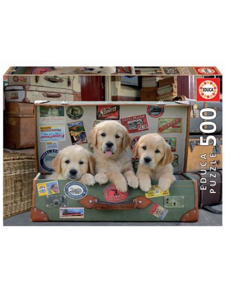CACHORROS EN EL EQUIPAJE PUZZLE 500 PIEZAS