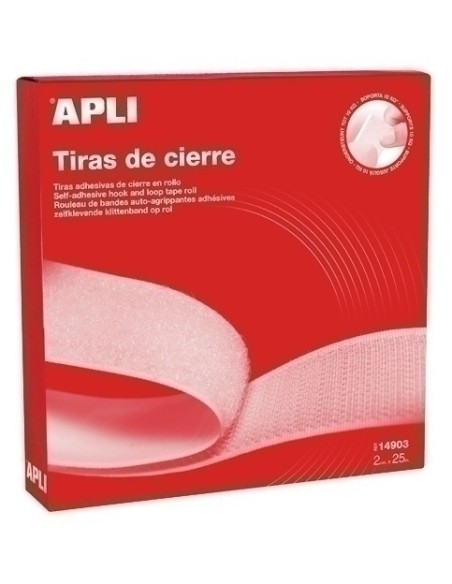 C. CINTA VELCRO APLI 2CMX25M 14903 BLANCO