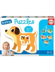 BABY PUZZLE ANIMALES DE MADERA 5 PIEZAS
