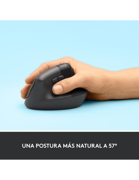 Lift ratón mano derecha RF Wireless + Bluetooth Óptico 4000 DPI