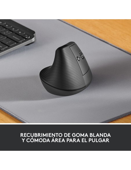 Lift ratón mano derecha RF Wireless + Bluetooth Óptico 4000 DPI