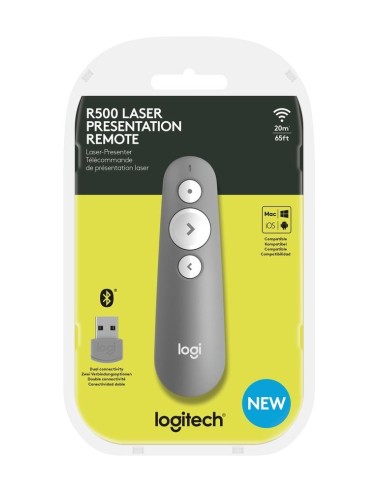 R500 apuntador inalámbricos Bluetooth/RF Gris
