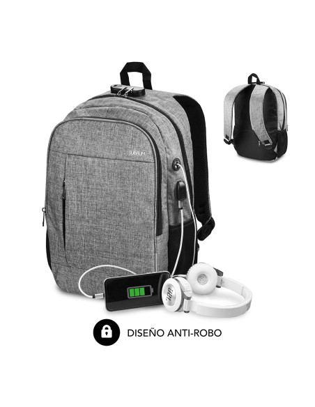 Mochila para Portátil Urban Lock Backpack 16" Grey