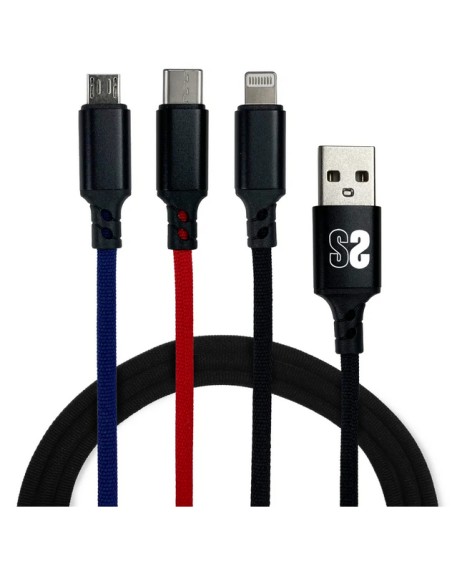 Cable Premium 3in1 3.0 (Micro USB+Type C+Lightning)